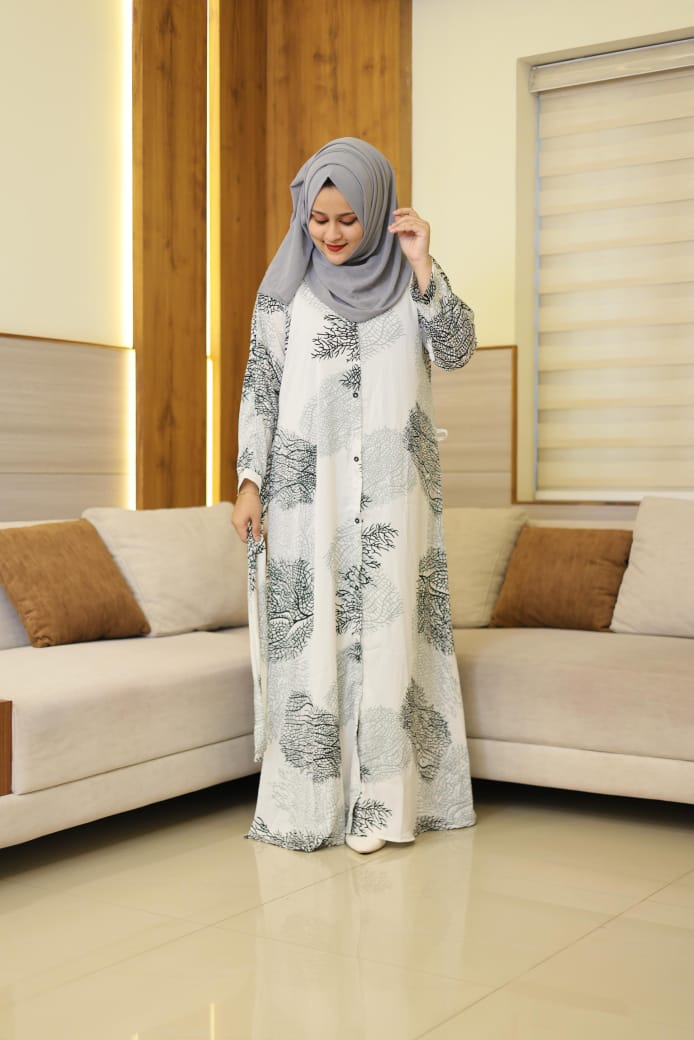 Premium Imported Printed Gown – Modern &amp; Elegant Design