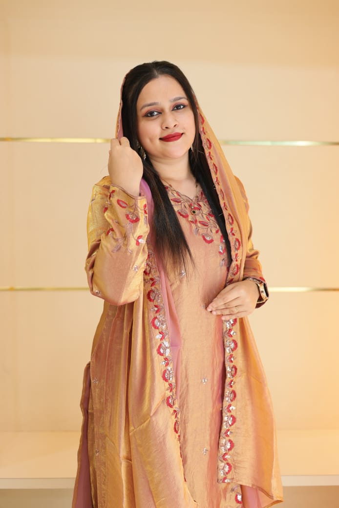 Premium Burberry Embroidered Salwar Set – Elegant & Timeless