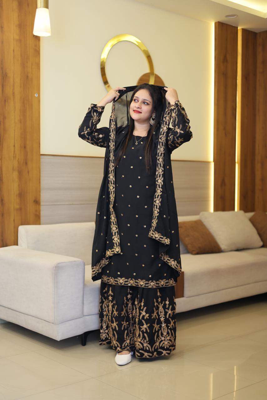 ✨&nbsp;New Stylish Georgette Sharara Set — Ready to Ship