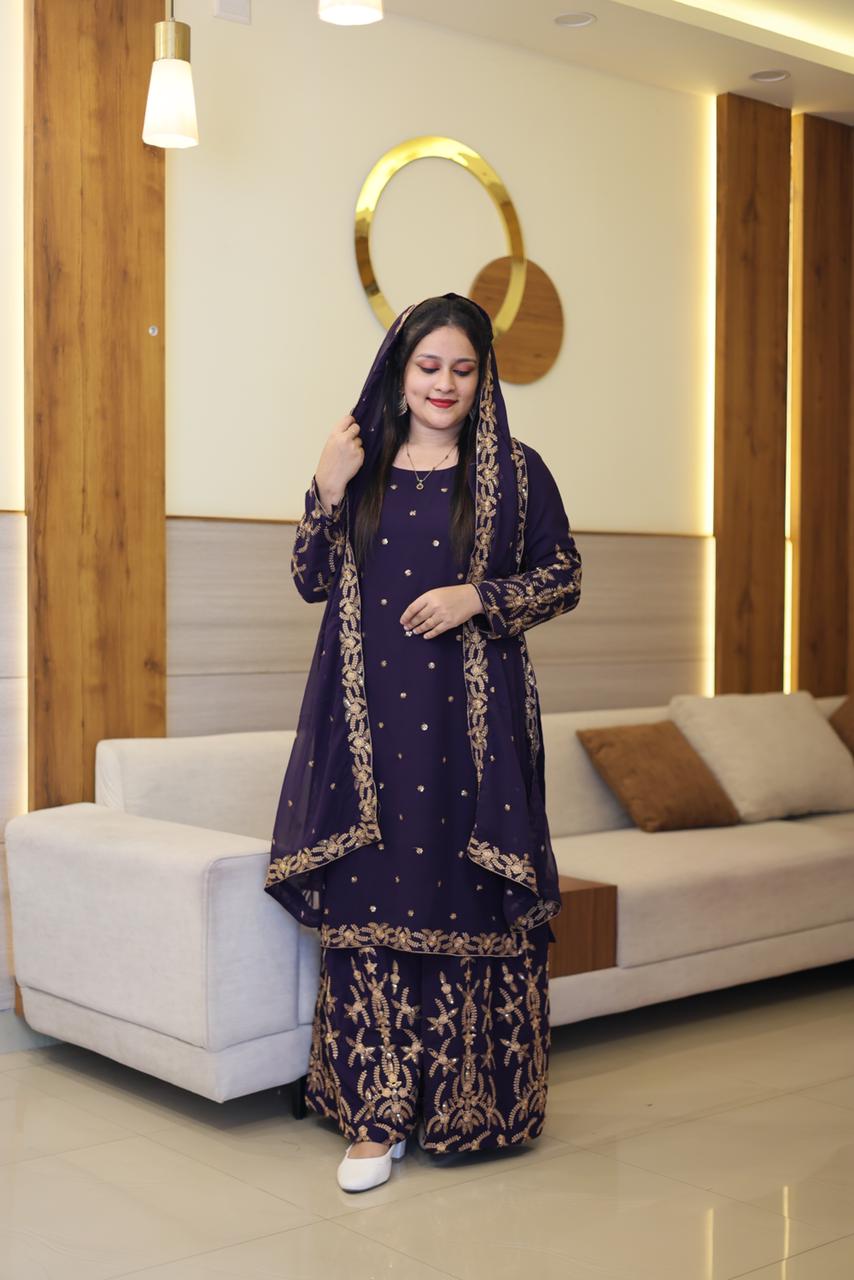 ✨&nbsp;New Stylish Georgette Sharara Set — Ready to Ship