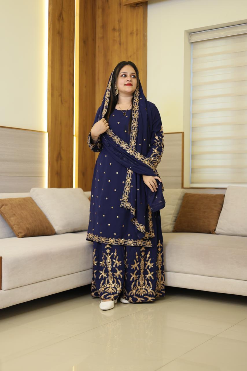 ✨&nbsp;New Stylish Georgette Sharara Set — Ready to Ship