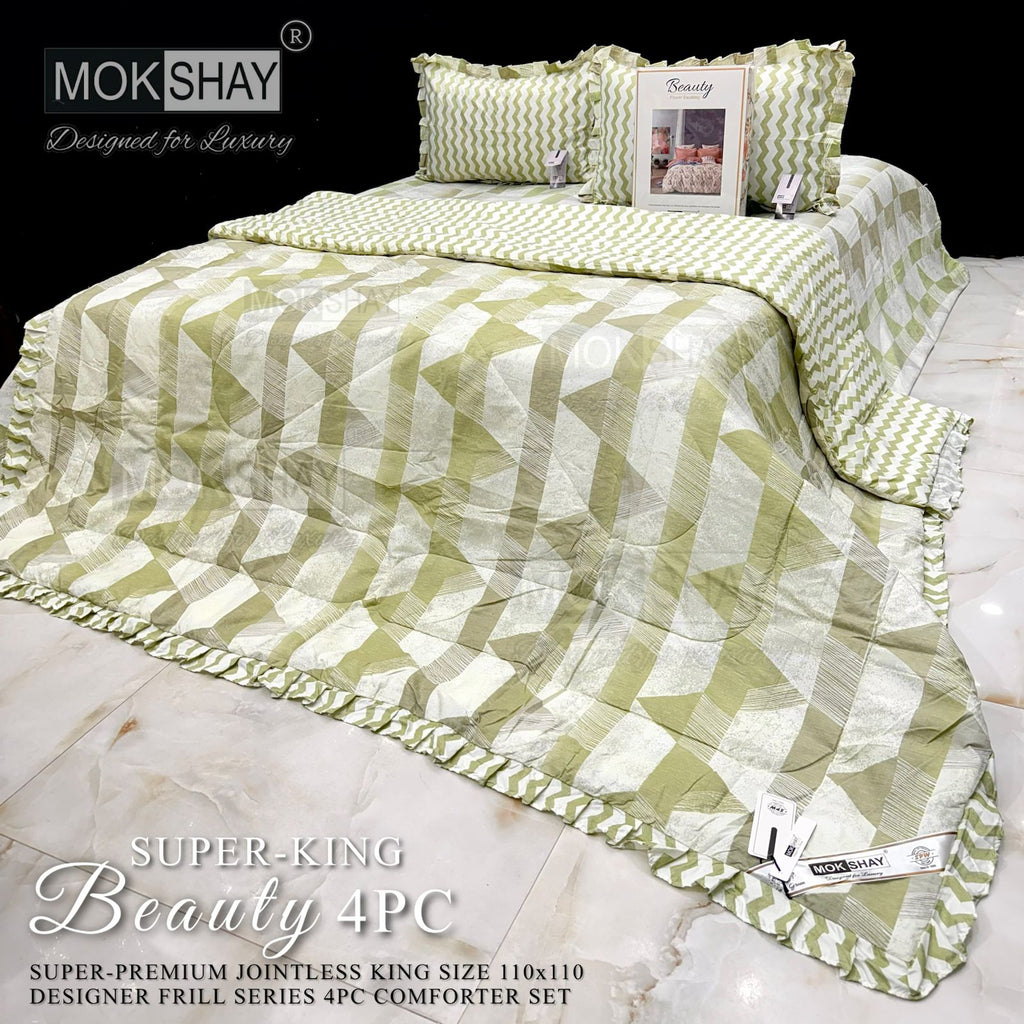 Mokshay® Beauty Superking 4-Piece Bedding Set