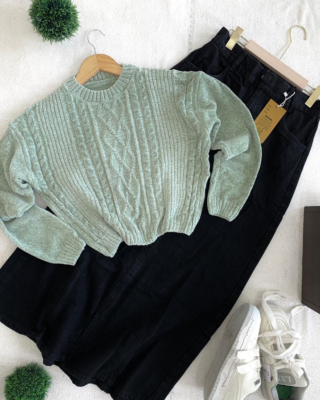 New Arrival – Premium Sweatshirt &amp; Heavy Denim Skirt Set&nbsp;