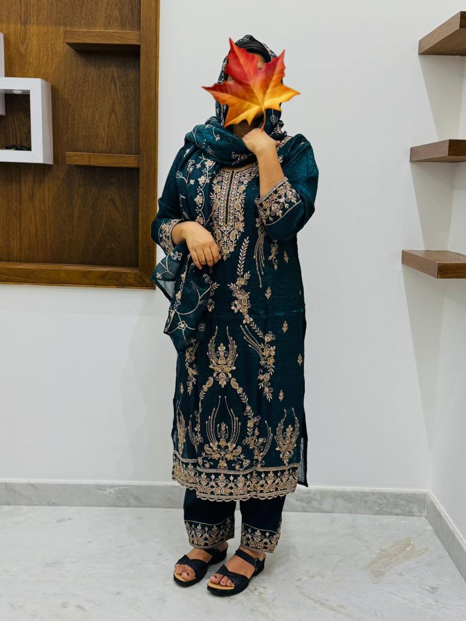 🔥 New Arrival – Top &amp; Bottom with Shawl 🔥