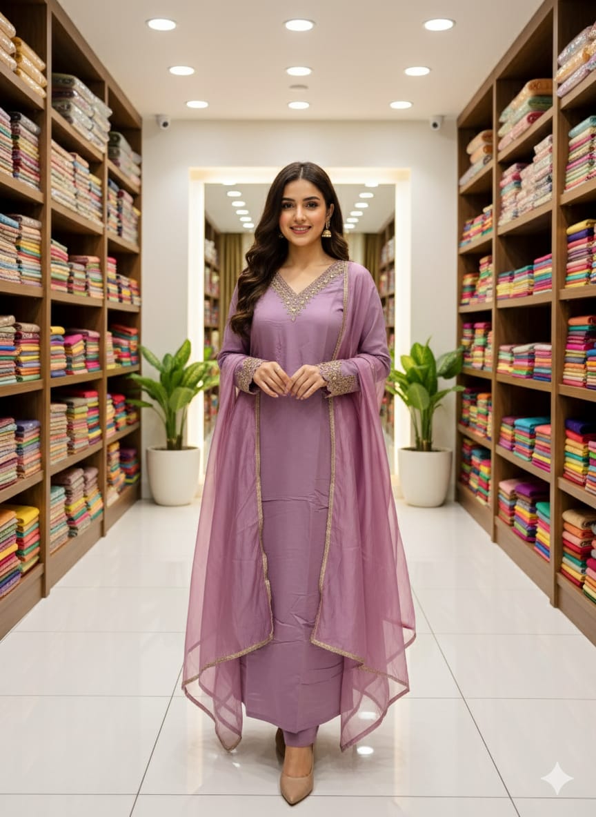 ✨ Newly Arrived Party Wear – Premium Mulchanderi Fabric ✨