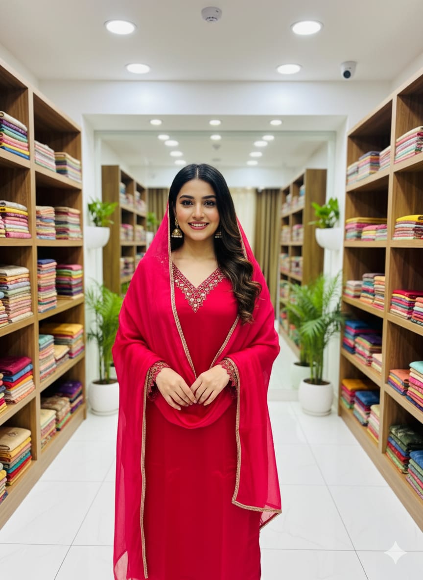 ✨ Newly Arrived Party Wear – Premium Mulchanderi Fabric ✨