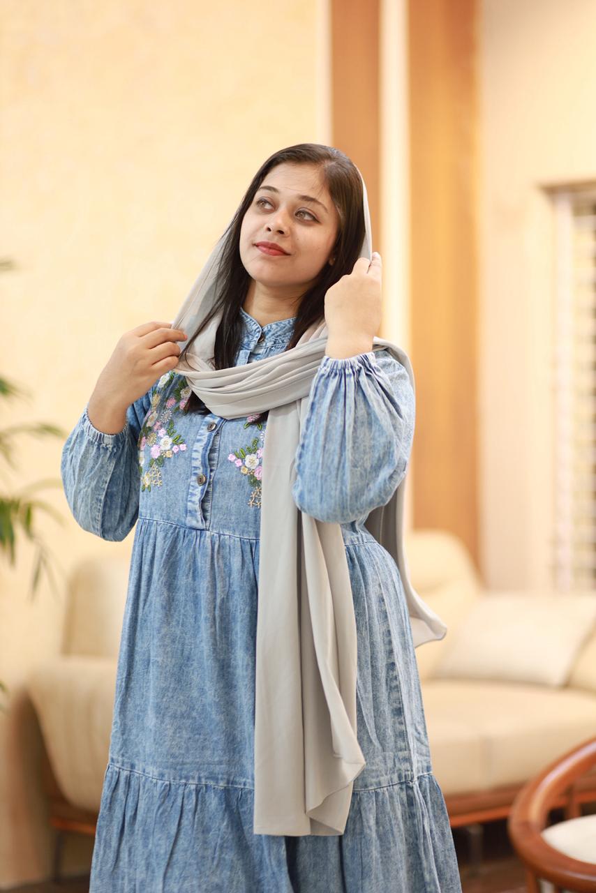 New Stylish Denim Gown