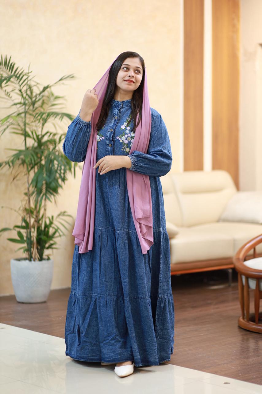 New Stylish Denim Gown