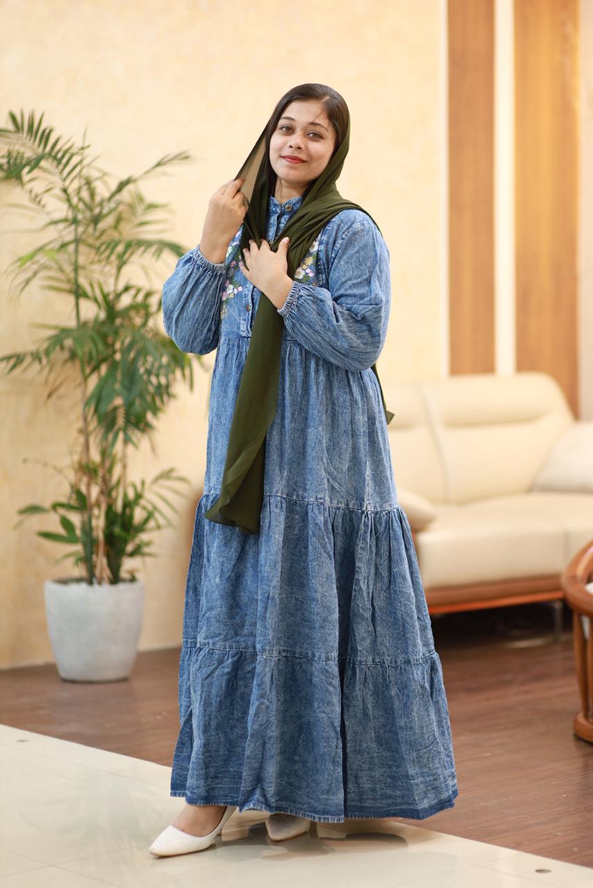 New Stylish Denim Gown
